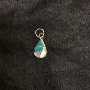 Sterling silver pendent with turquoise + MOP